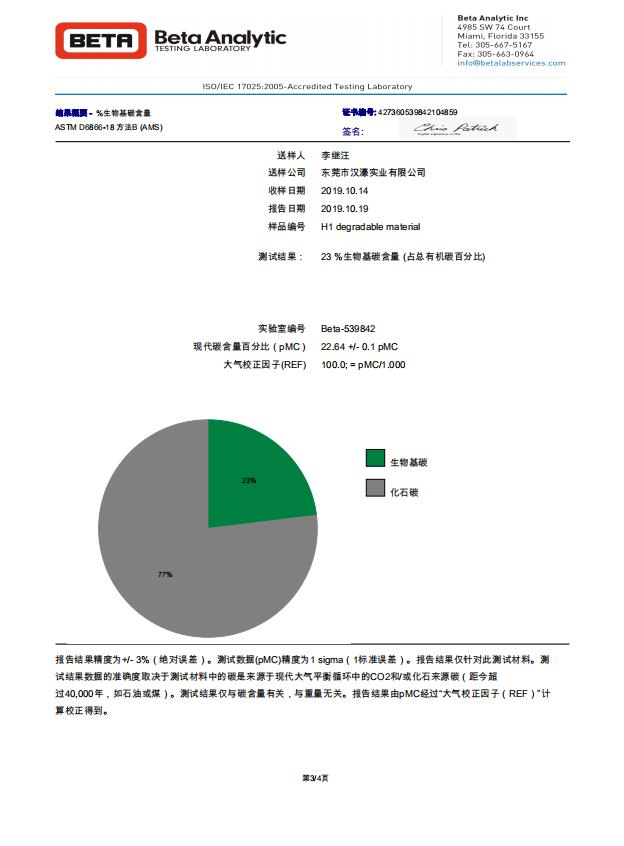 降解證書